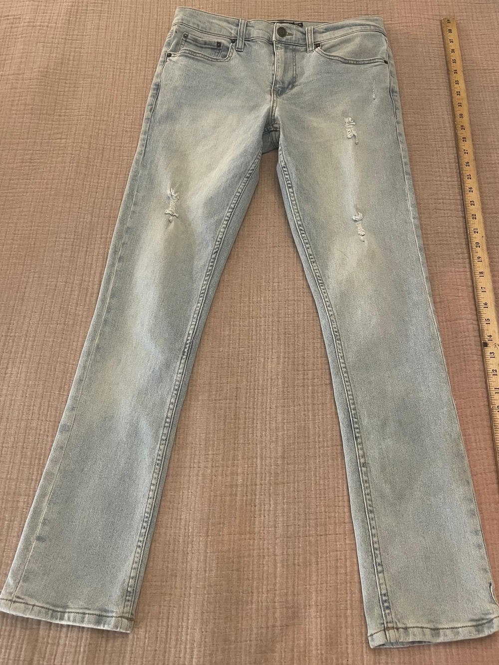 RSQ Slim‎ Fit Jeans 29x32 Light Wash Distressed Faded Denim Streetwear